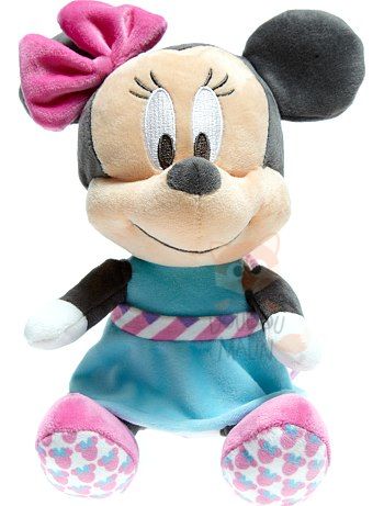  minnie souris boîte à musique bleu violet 25 cm 